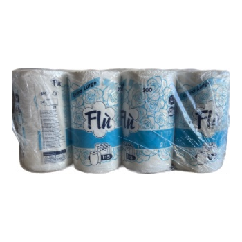 Essuie-tout menager 100% cellulose "Ecolabel" 2 plis blanc - Paquet de 12 x 275 F