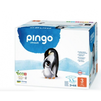 ouches Pingo Eco Suisse MIDI T3 4-9 Kg - Carton de 2 x 44 Couches
