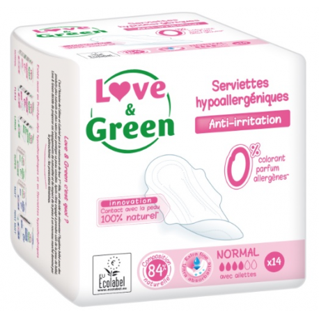 Handtuch - Normal "Love and Green" - Box mit 16 x 14 Einheiten