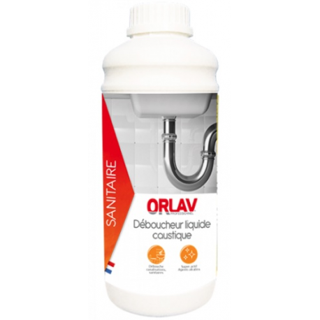 Déboucheur liquide caustique -  WC Sanitaires et Canalisations standard ORLAV - Flacon de 1 L
