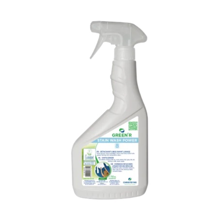 Stain Wash Power - Détachant textile tâches grasses Ecolabel Green'R - Carton de 6 x 750 ml