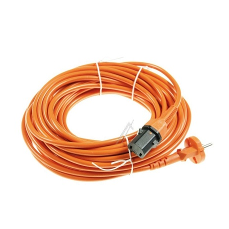 Cable d'alimentation orange avec prise femelle pour aspirateur Nilfisk VP300 - 10m  - Unité