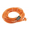 Orange Netzkabel mit weiblichem Stecker für Nilfisk VP300 Staubsauger - 10m - Gerät