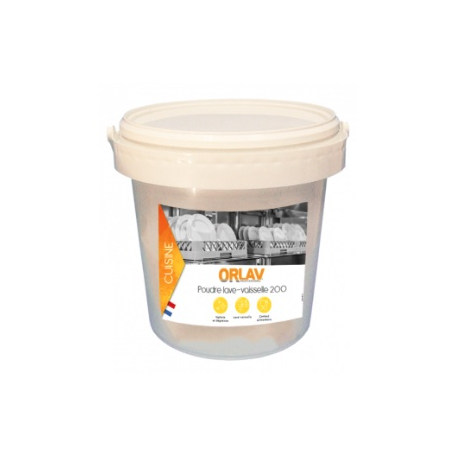 Poudre lavage lave-vaisselle 200 eau dure ORLAV - Seau de 10 kg