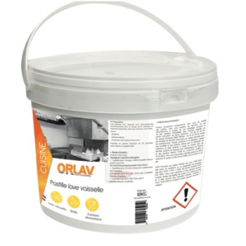 Pastille lave-vaisselle professionnel à l'oxygène actif "ORLAV" - Seau de 10 kg