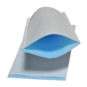 Gant de toilette plastifié blanc interieur bleu - Carton de 20 x 50