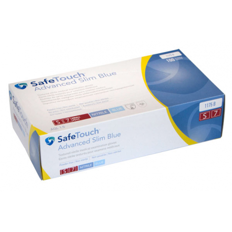 Gant nitrile non poudré bleu - taille L - Boite de 200