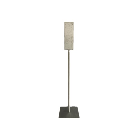 Support inox brosse sur pied pour distributeur automatique blanc de creme lavante et gel hydro alcoolique 1L - Unité