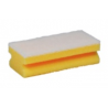 Synthetischer Schwamm gelb mit weisses Schleifmittel 14,5 x 7 x 4,5 cm - packung mit 6 Einheit