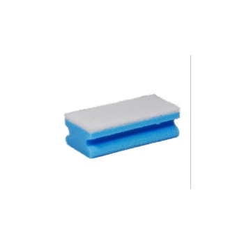 Eponge synthétique bleue avec abrasif blanc 15 x 7 x 4,5 cm - Paquet de 6
