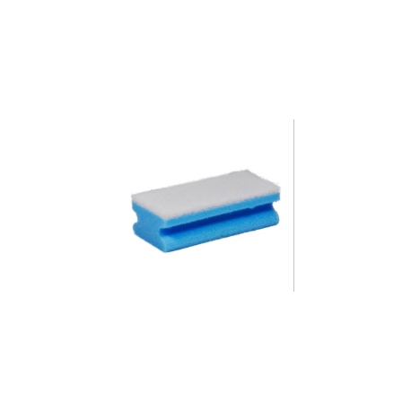 Eponge synthétique bleue avec abrasif blanc 15 x 7 x 4,5 cm - Paquet de 6