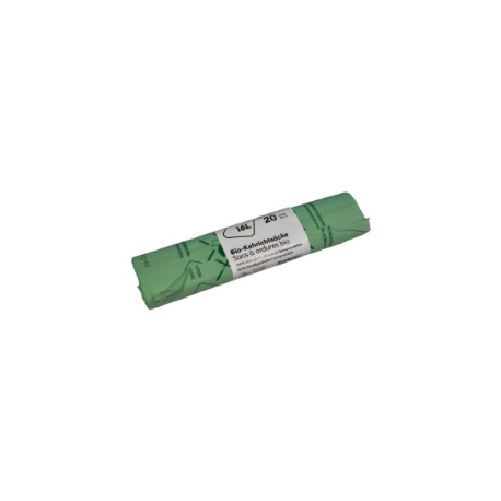 Sac compostable 16 L- 25 μm opaque, blanc naturel - Carton de 20 x 28