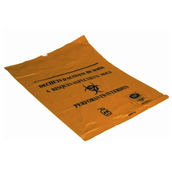 Beutel für medizinische Abfälle 110 L 34 μm gelb "DASRI" - Karton mit 8 x 25