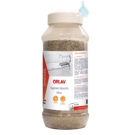 Absorbant en poudre désodorisant solidifiant - Carton de 6 x 1 Litre