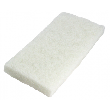 Pads blanc pour entretien 26 x 12 cm - paquet de 5