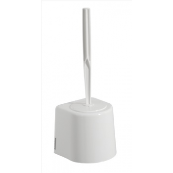 Combiné mural WC support et balayette plastique blanc - Unité