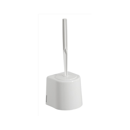 Combiné mural WC support et balayette plastique blanc - Unité